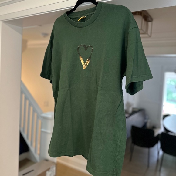 Men's GOLF WANG Green Matchstick Heart T-shirt - Size XL - Picture 4 of 11